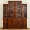 George III Carved Mahogany Breakfront Bookcase