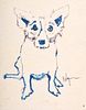 George Rodrigue Drawing, Study for Blue Dog