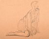 Everett Shinn Drawing, Female Figure