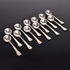 Set of 12 Tiffany & Co. "Wave Edge" Sterling Silver Bouillon Spoons