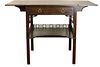 CHINESE CHIPPENDALE STYLE MAHOGANY WOOD SINGLE DRAWER SIDE TABLE