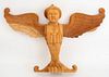 Carved Wood Harpy Form Architectural Element
