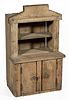 AMERICAN PAINTED PINE CHILD'S MINIATURE CUPBOARD