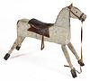 AMERICAN CARVED AND PAINTED ROCKING HORSE