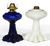 PRINCESS FEATHER KEROSENE STAND LAMPS, LOT OF TWO