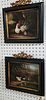 PR FRAMED O/COPPER PANELS CHICKENS AND DUCKS SGND J.F.T. 7-3/4" X 9-3/4"EA