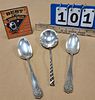 LOT 3 SERVING SPOONS WHITING AND GORHAM "LANDCASTER" 5.86OZT