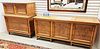 MID CENTURY 2 PC CONTEMPARA BY METZ MAPLE 9 DRAWER CHEST W/ MARBLE PANEL TOP 31"H X 6'W X 20 1/2"D AND 7 DRAWER TALL CHEST 4'H X 44"W X 20 1/2"D