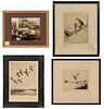 ASSORTED HUNTING / SPORTING ETCHINGS, LOT OF THREE