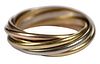 Cartier Trinity Tricolor 18kt. Seven Band Ring