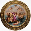 Royal Vienna Porcelain Charger Signed Neumann,19th C