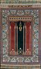 Signed Persian Silk Prayer Rug, Framed