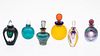 Group of 6 Contemporary Art Glass Perfume Bottles