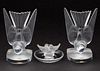 Group of Lalique Glass Birds