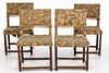 Four Continental Walnut Side Chairs, c. 17th/18th C