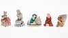 Group of Five Decorative Porcelain Figurines