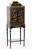 Black-Painted Cabinet on Stand, 20th Century