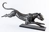 Metal Panther Sculpture