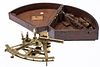 Troughton Brass Sextant in Wood Case
