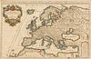 Jalliot After S. Sanson, L'Europe, Hand Colored Map