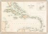 Map of the West Indies, Johnson, c. 1880