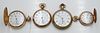 Four Plated Pocket Watches