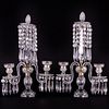 Pair of Late George III Cut Glass Two-Light Candelabra