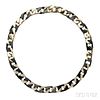 18kt Gold, Onyx, and Diamond Necklace, Garber