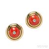 18kt Gold, Diamond, and Coral Earclips, Paloma Picasso for Tiffany & Co.