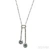 Art Deco Platinum and Diamond Negligee Necklace