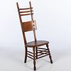 Arts and Crafts Oak Tall Back Side Chair