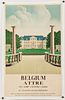 Vintage Belgium Attre Castle Travel Poster