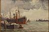 William Horselenberg, Steamship in Harbor, O/C
