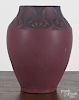 Large Van Briggle pottery vase, 12'' h.