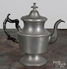 Cranston, Rhode Island pewter teapot, 19th c., bearing the touch of George Richardson, 9 1/4'' h.