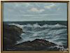 Victor Shearer (American 1872-1951), oil on canvas coastal scene, signed lower left, 22'' x 29 1/2''.