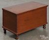 Pennsylvania child's pine blanket chest, 19th c., retaining an old light red stain, 15 1/2'' h.