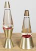 Vintage lava lamp, mid 20th c., 13 3/4'' h., together with a modern example.