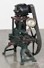 Flint & Walling Mfg. Co. cast iron belt driven electric motor pump, early 20th c., overall - 27'' h.