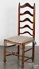 Delaware Valley ladderback side chair, 18th c.