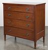 Federal cherry chest of drawers, ca. 1810, with line inlay, 41 1/2'' h., 39'' w.
