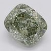 3.01 ct, Natural Fancy Dark Gray-Yellowish Green Even Color, SI2, Cushion cut Diamond (GIA Graded), Appraised Value: $257,900 