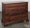 Chippendale walnut chest of drawers, late 18th c., probably Delaware, 33 1/2'' h., 37 3/4'' w.