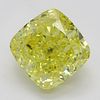 3.01 ct, Natural Fancy Vivid Yellow Even Color, VVS1, Cushion cut Diamond (GIA Graded), Appraised Value: $409,300 