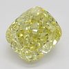 2.35 ct, Natural Fancy Intense Yellow Even Color, VVS2, Cushion cut Diamond (GIA Graded), Appraised Value: $86,400 