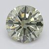 2.01 ct, Natural Fancy Grayish Greenish Yellow Even Color, SI1, Round cut Diamond (GIA Graded), Appraised Value: $28,400 