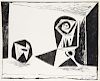Picasso, Pablo
Composition au verre ü pied. 1947.