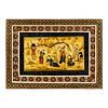 Vintage Persian Painting with Khatam Frame