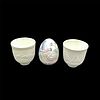 3pc Lladro Porcelain Decorative Egg and Candleholders