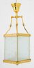 Aesthetic Style Brass and Glass Hall Lantern
